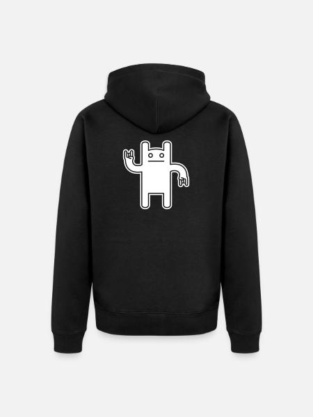 Monster Rock – Festival Comic Kawaii - Unisex Premium Bio Zip Hoodie - Schwarz
