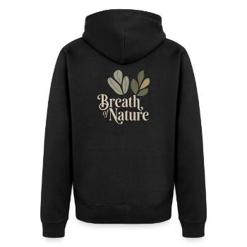 Vintage botanique - Veste à capuche bio Premium Unisexe - noir - Dos - Nico (187cm)