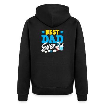 Pharmacist Pharmaceutical Technical - Unisex Premium Organic Zip Hoodie - black - Back - Nico (187cm)