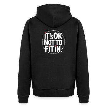 C’est normal de ne pas s’intégrer à la motivation de l’individualité - Veste à capuche bio Premium Unisexe - noir - Dos - Nico (187cm)