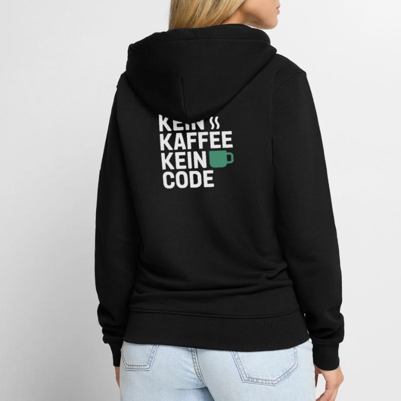 No Coffee No Code Programmeur Informaticien Veste à capuche bio Premium Unisexe