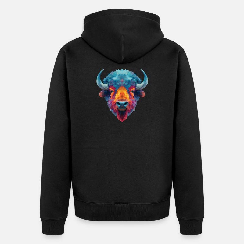Bison - Veste à capuche bio Premium Unisexe - noir