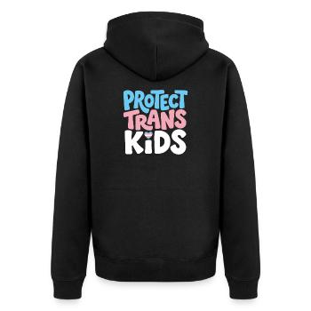 Protect Trans Kids Tee - Veste à capuche bio Premium Unisexe - noir - Dos - Nico (187cm)