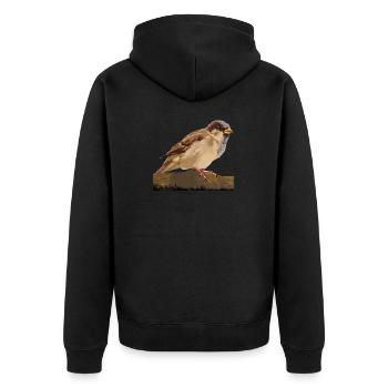 Moineau - Veste à capuche bio Premium Unisexe - noir - Dos - Nico (187cm)