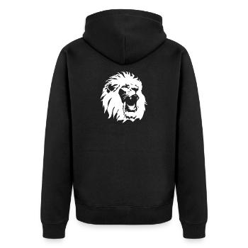 Tête de lion - Veste à capuche bio Premium Unisexe - noir - Dos - Nico (187cm)