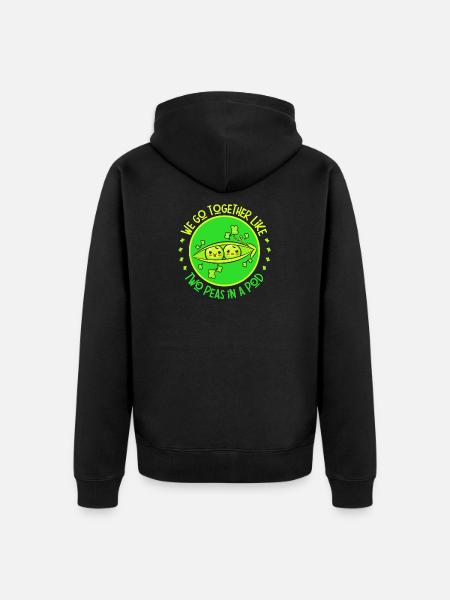 lovers, lovebirds, sincere love - Unisex Premium Organic Zip Hoodie - black