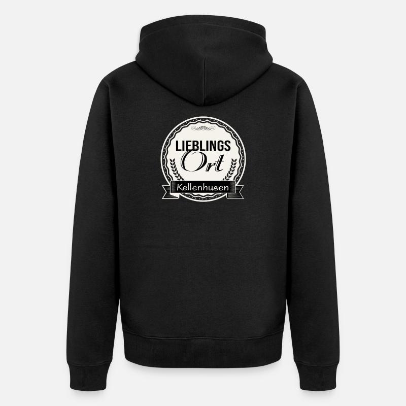 Lieblingsort Kellenhusen - Unisex Premium Bio Zip Hoodie - Schwarz