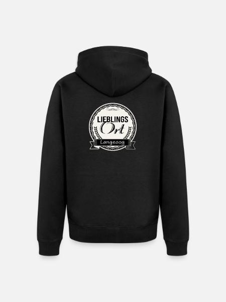 Lieblingsort Langeoog - Unisex Premium Bio Zip Hoodie - Schwarz