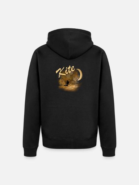 Kite - Unisex Premium Bio Zip Hoodie - Schwarz