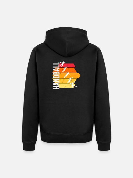 Handball - Unisex Premium Bio Zip Hoodie - Schwarz