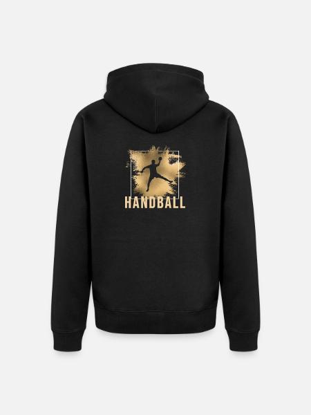 Handball - Unisex Premium Bio Zip Hoodie - Schwarz