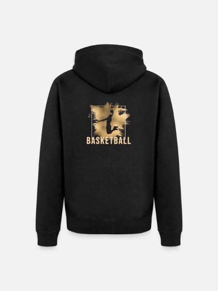 Basketball - Unisex Premium Bio Zip Hoodie - Schwarz