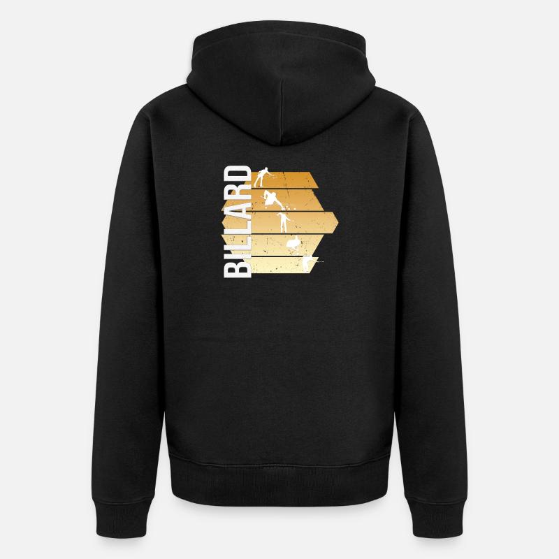 Billard - Unisex Premium Bio Zip Hoodie - Schwarz