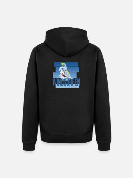 Windsurfen - Surfen - Unisex Premium Bio Zip Hoodie - Schwarz