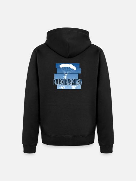 Fallschirmspringen - Unisex Premium Bio Zip Hoodie - Schwarz