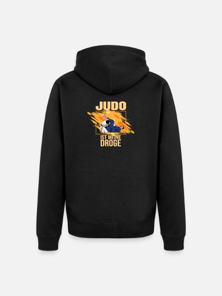 Judo ist meine Droge - Unisex Premium Bio Zip Hoodie - Schwarz