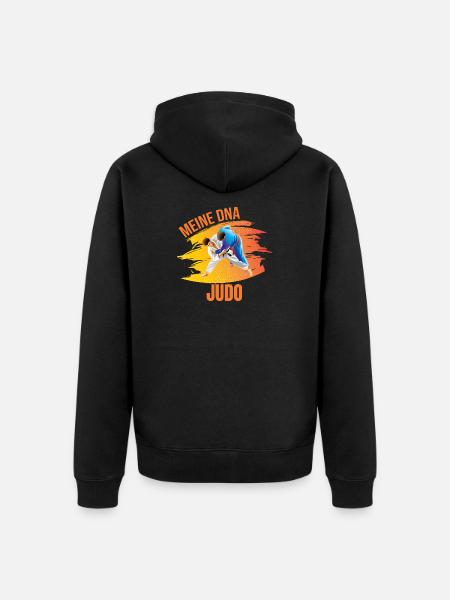 Meine DNA - Judo - Unisex Premium Bio Zip Hoodie - Schwarz