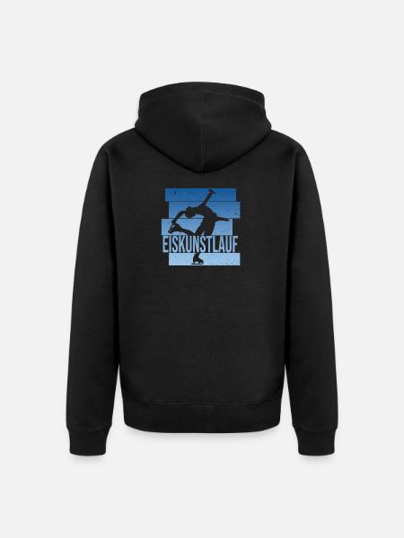 Eiskunstlauf - Unisex Premium Bio Zip Hoodie - Schwarz