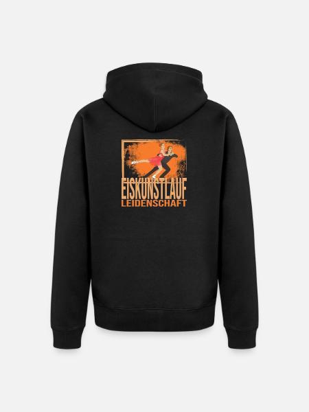 Eiskunstlauf Leidenschaft - Unisex Premium Bio Zip Hoodie - Schwarz