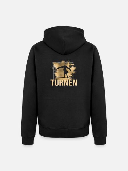 Turnen - Unisex Premium Bio Zip Hoodie - Schwarz
