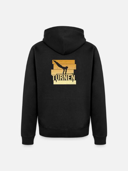 Turnen - Unisex Premium Bio Zip Hoodie - Schwarz