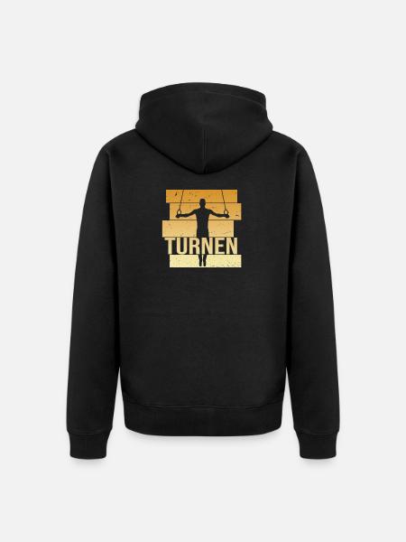 Turnen - Unisex Premium Bio Zip Hoodie - Schwarz