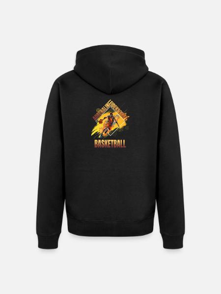 Adrenalin - Leidenschaft - Basketball - Unisex Premium Bio Zip Hoodie - Schwarz