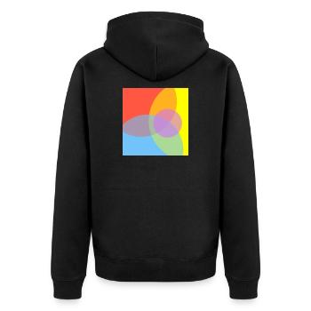 Motif de jeu de couleurs - Veste à capuche bio Premium Unisexe - noir - Dos - Nico (187cm)