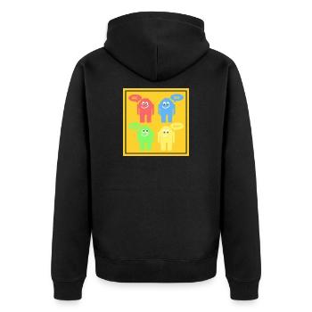Drôles d’hommes - Veste à capuche bio Premium Unisexe - noir - Dos - Nico (187cm)