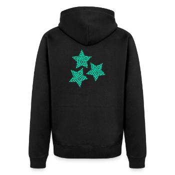 ETOILE. NOËL. JOYEUX NOËL. MERRY CHRISTMAS - Veste à capuche bio Premium Unisexe - noir - Dos - Nico (187cm)