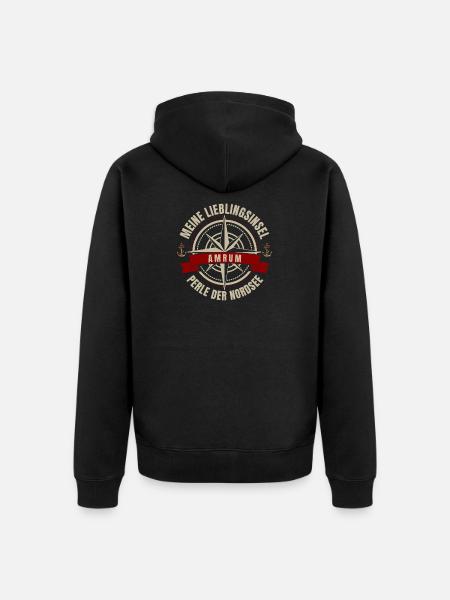 Meine Lieblingsinsel - Amrum - Unisex Premium Bio Zip Hoodie - Schwarz