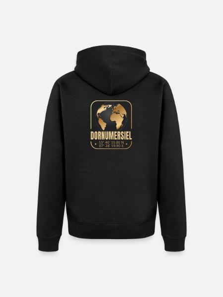 Dornumersiel - Unisex Premium Bio Zip Hoodie - Schwarz
