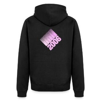 Parents 2006 - Unisex Premium Organic Zip Hoodie - black - Back - Nico (187cm)