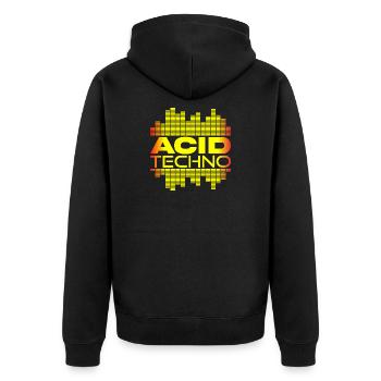 Acid Techno Pulse - Veste à capuche bio Premium Unisexe - noir - Dos - Nico (187cm)