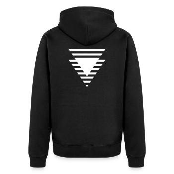 Stepped Triangular Prism - Unisex Premium Organic Zip Hoodie - black - Back - Nico (187cm)