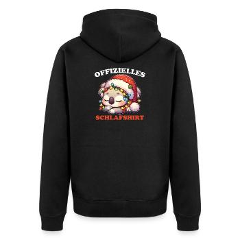 Chemise de nuit officielle Koala de Noël - Veste à capuche bio Premium Unisexe - noir - Dos - Nico (187cm)