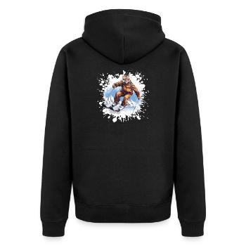 Guépard Ski Ski - Veste à capuche bio Premium Unisexe - noir - Dos - Nico (187cm)