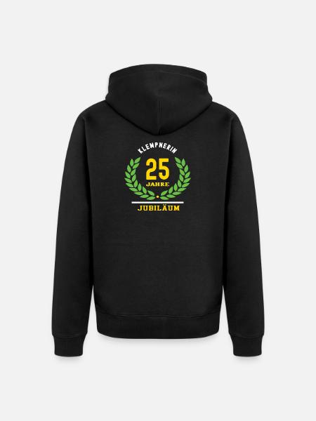 Plumber Anniversary 25 Years 25th Anniversary - Unisex Premium Organic Zip Hoodie - black