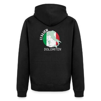 Dolomites - Veste à capuche bio Premium Unisexe - noir - Dos - Nico (187cm)