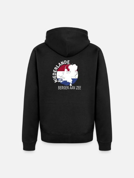 Bergen Aan Zee - Unisex Premium Organic Zip Hoodie - black