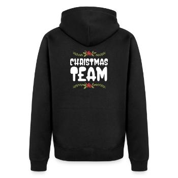 Noël de l’équipe Weihnachten - Veste à capuche bio Premium Unisexe - noir - Dos - Nico (187cm)