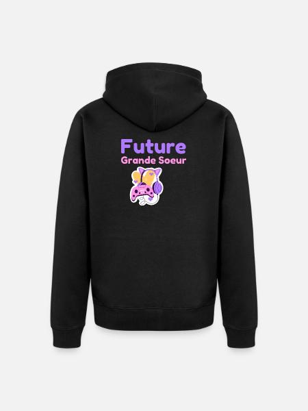 Future Big Sister Gamer - Unisex Premium Organic Zip Hoodie - black