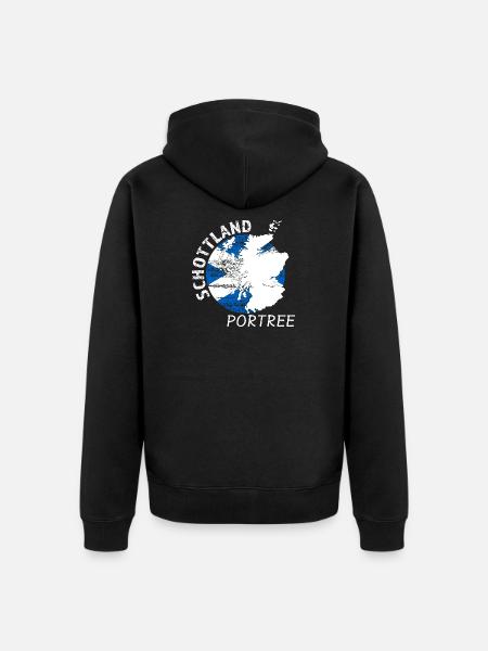 portree - Unisex Premium Organic Zip Hoodie - black
