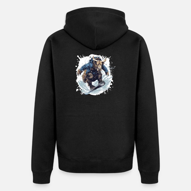 Bulle Snowboard Taurus - Veste à capuche bio Premium Unisexe - noir