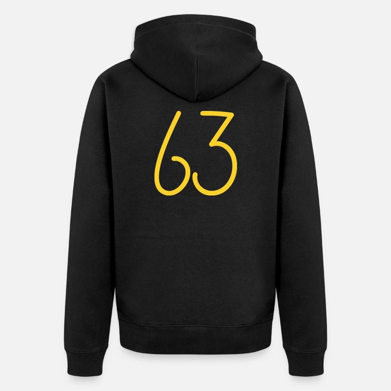 63 - Veste à capuche bio Premium Unisexe - noir