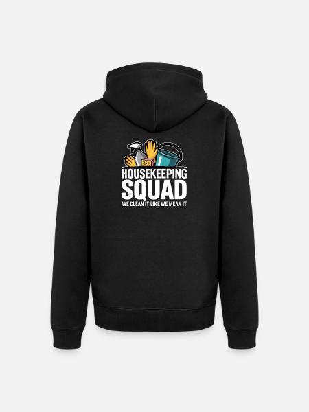 Funny Cleaning Design - Unisex Premium Organic Zip Hoodie - black