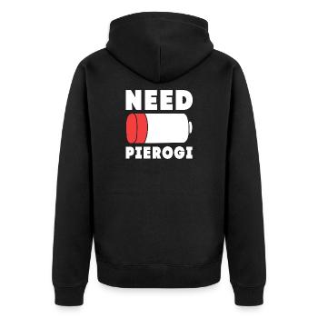 Pologne Polonais Pierogi - Veste à capuche bio Premium Unisexe - noir - Dos - Nico (187cm)