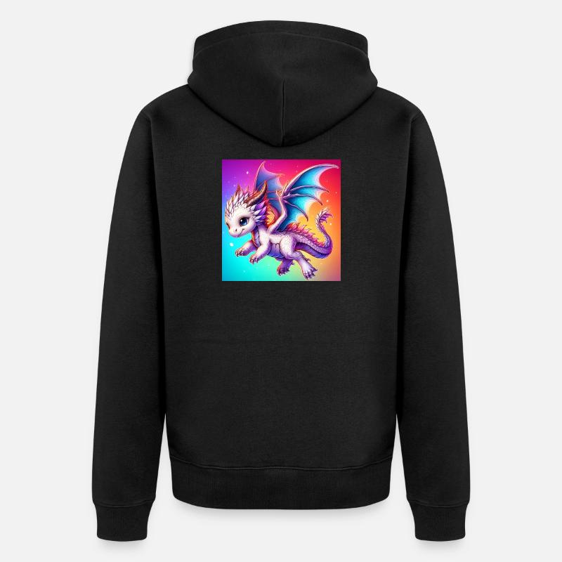 dragon - Veste à capuche bio Premium Unisexe - noir