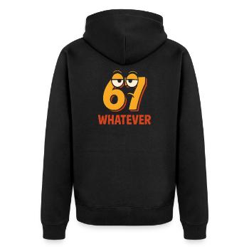 Six Seven : Whatever Italian Brainrot Humour Meme - Veste à capuche bio Premium Unisexe - noir - Dos - Nico (187cm)