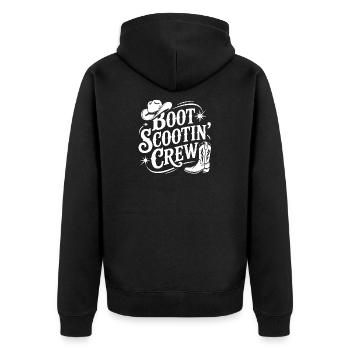 Country Line Dance - Unisex Premium Organic Zip Hoodie - black - Back - Nico (187cm)